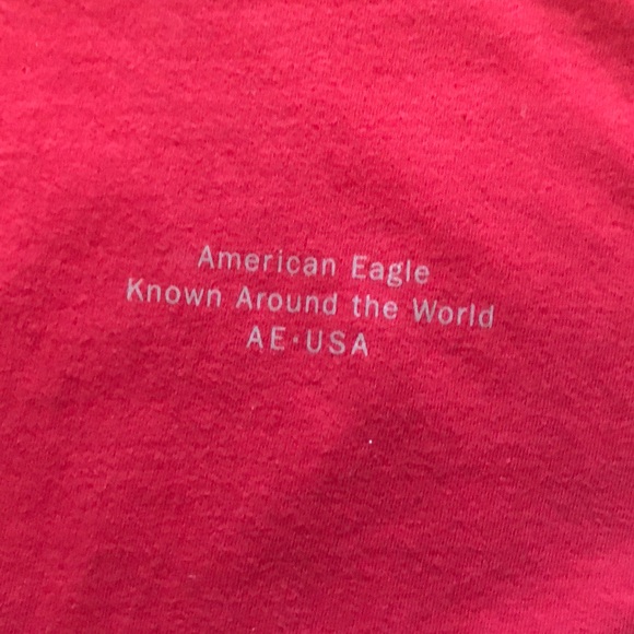 🦅 American Eagle Red Long Sleeve Shirt Never Worn - Picture 4 of 5